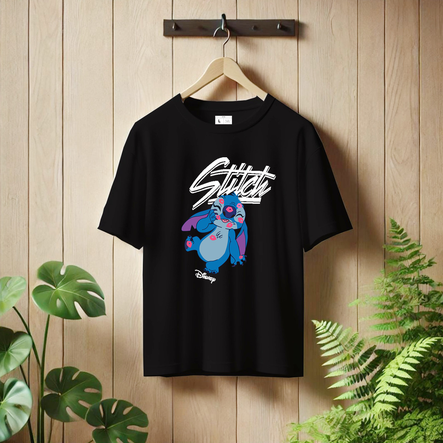 CUTE STITCH Drop Shoulder T-shirt.
